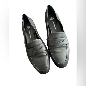 ANTONIO MELANI Classic Black Leather Loafers